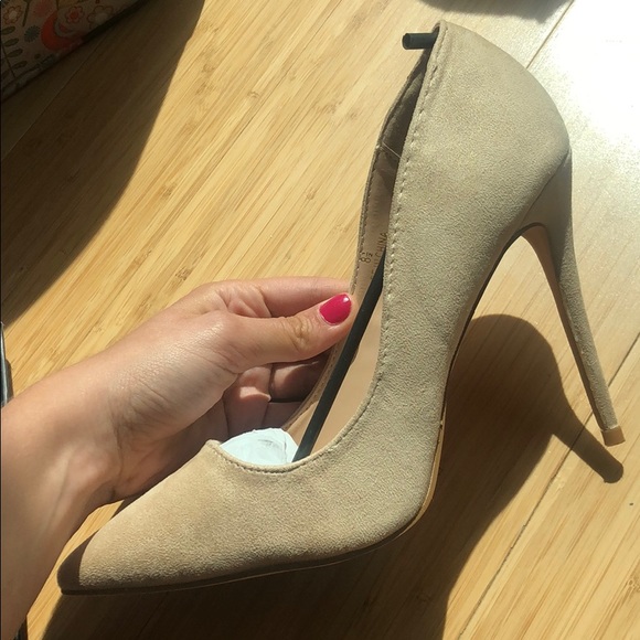 Nude suede stiletto heels - Picture 2 of 2